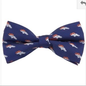 NFL Denver Broncos bow tie. Dark blue